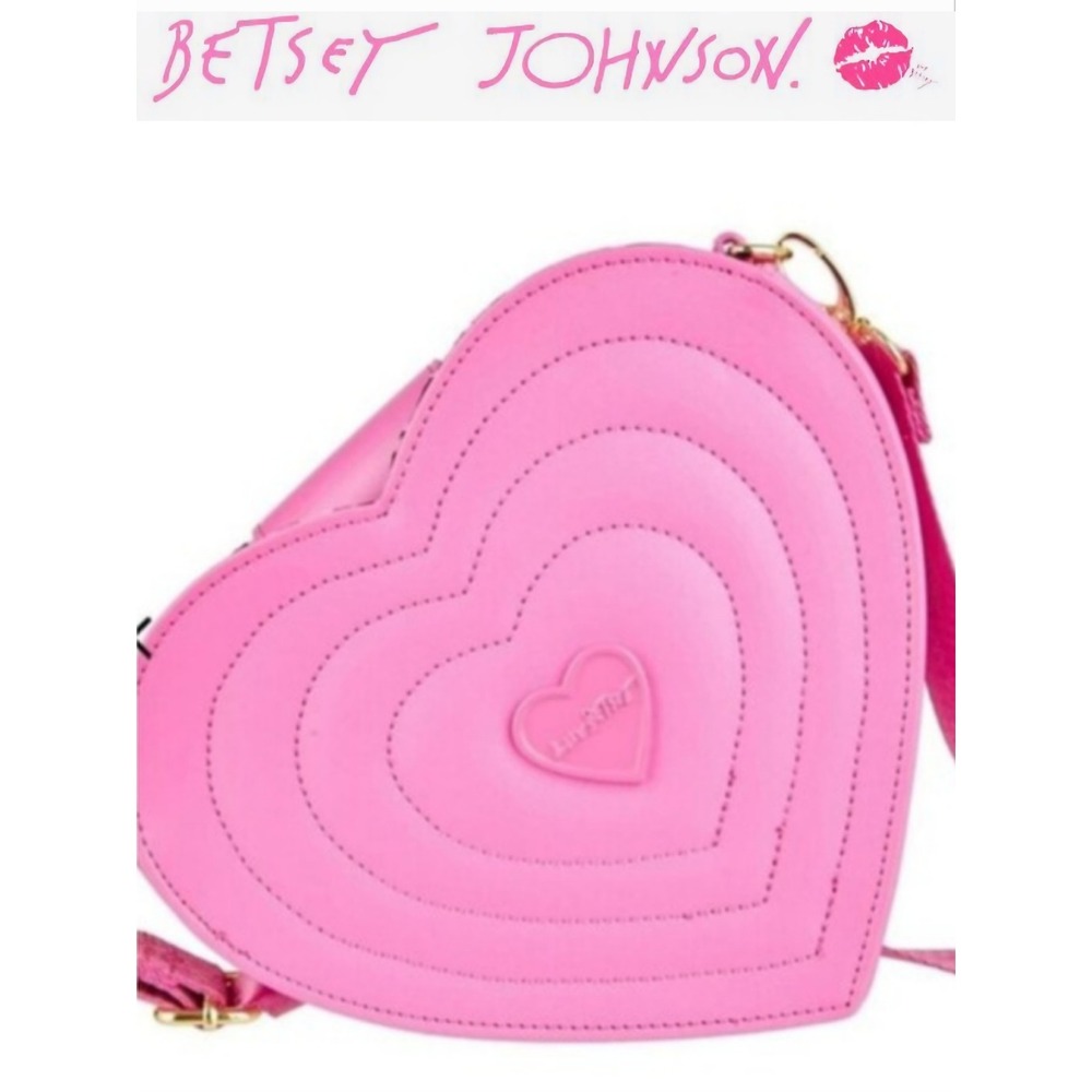 Betsey Johnson Luv Betsey Quilted Heart-Shaped Crossbody Bag